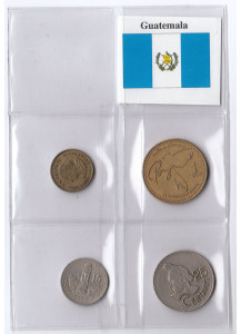 GUATEMALA Set composto da 1- 10 - 25 Centavos - 1 Quetzal Anni differenti